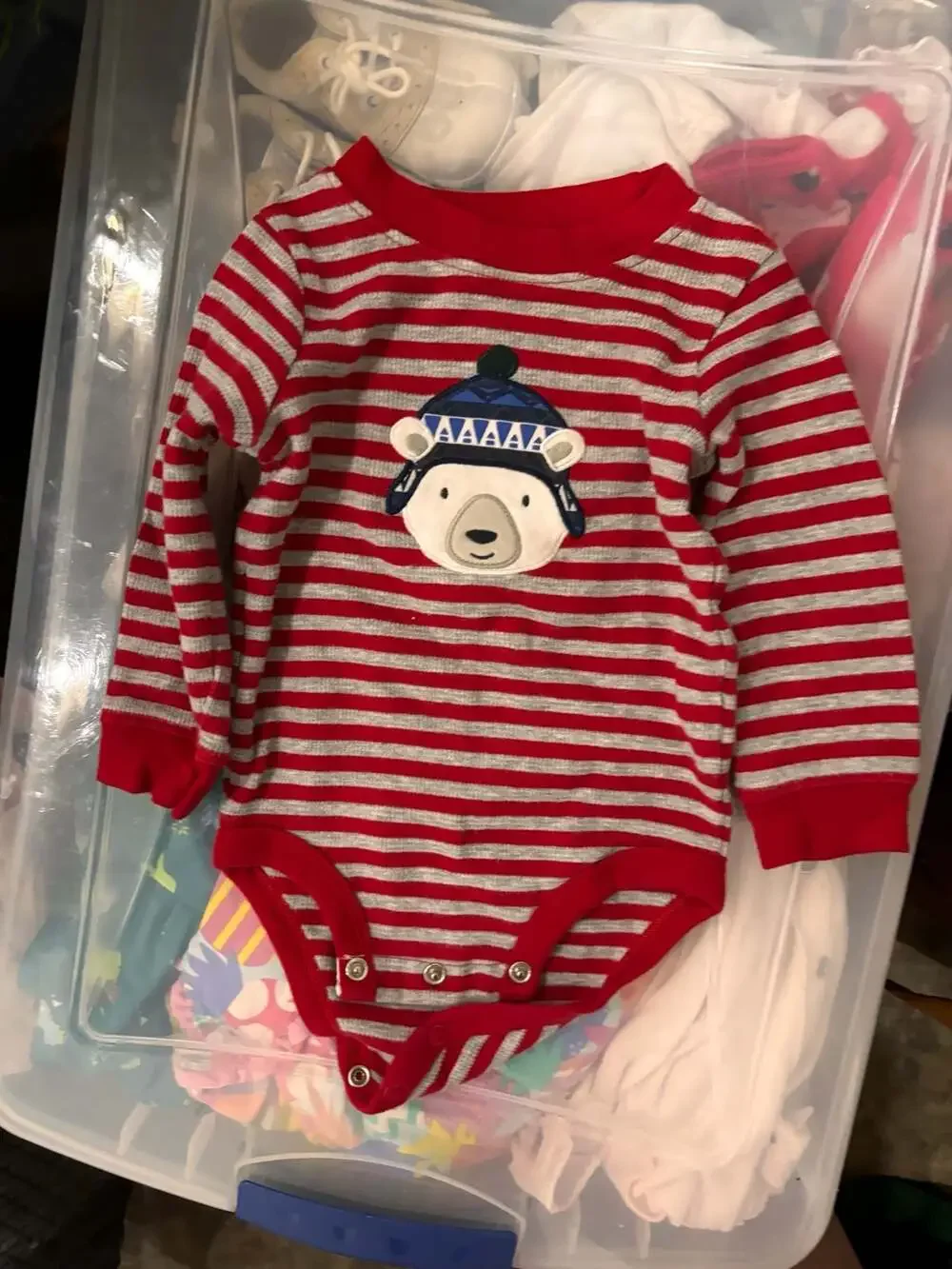 3 Months Baby's 1st Christmas Sleeper Red Fleece Baby Newborn Outfit